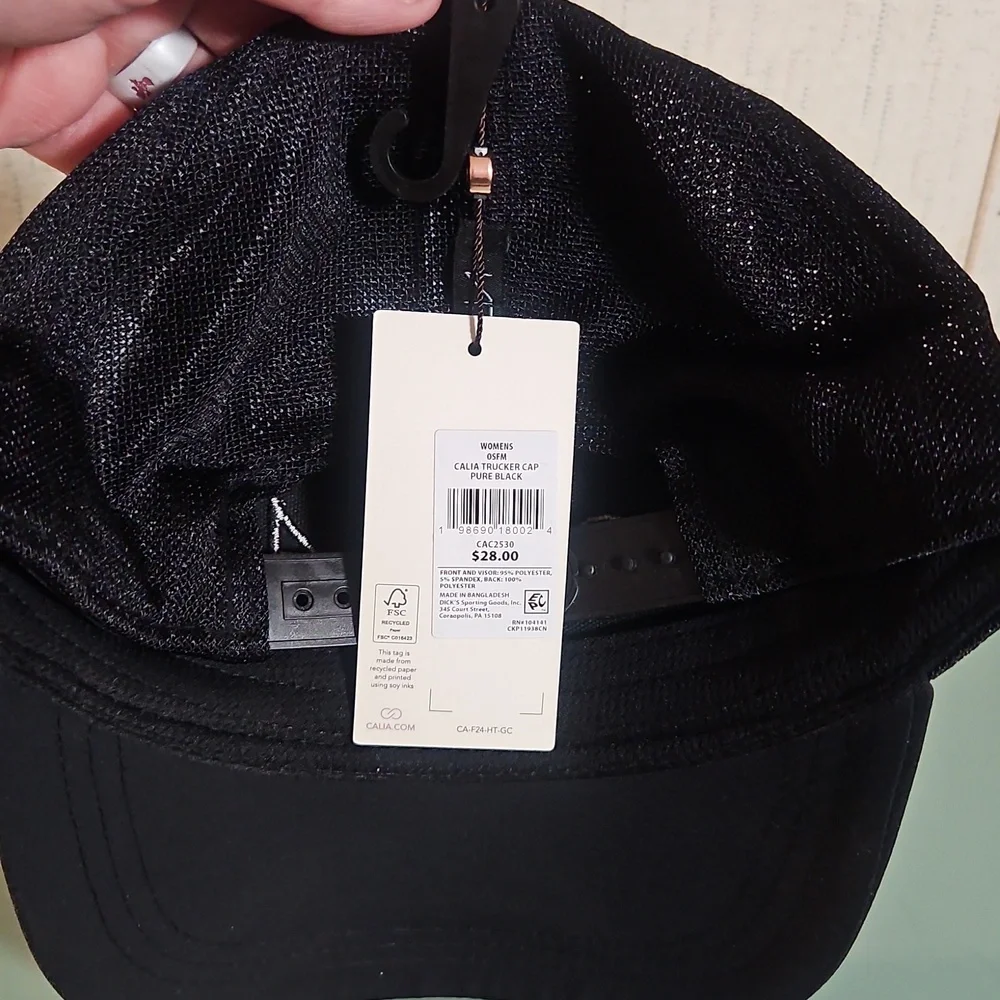 CALIA Women's Trucker Cap: Black: NEW WITH TAGS: OS